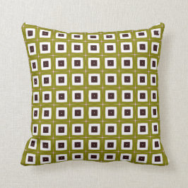Almofada a mostarda retro esquadra o travesseiro decorativo
