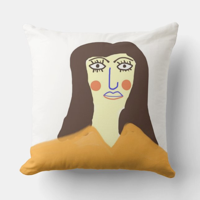 Almofada a mulher abstrato art (Frente)