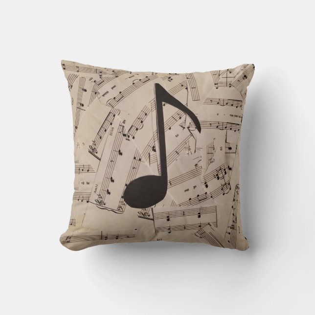 Almofada A música é o meu Travesseiro decorativo (Frente)