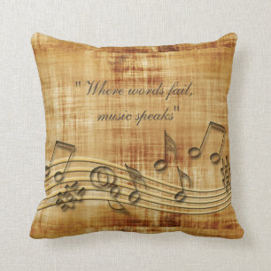 Almofada A música nota o travesseiro decorativo