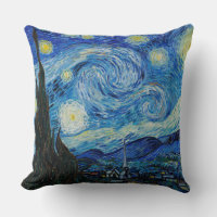 A Noite Estrelada de Vincent Van Gogh Travesseiro