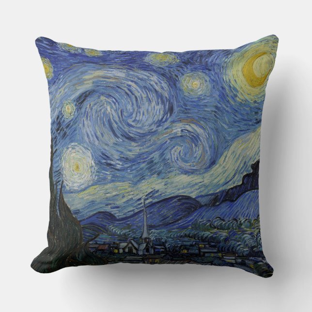 Almofada A Noite Estrelada Vincent van Gogh 1889 (Frente)