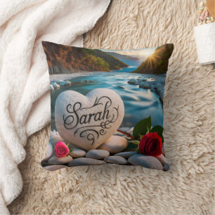 Almofada A Pedra Sunset River de Sarah