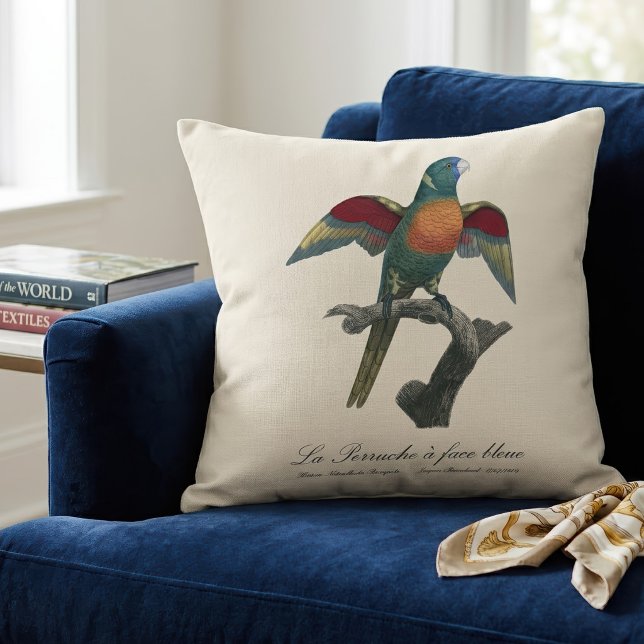 Almofada A periquita-de- testa-azul (Coconut Lorikeet, Trichoglossus haematodus. Throw Pillow)