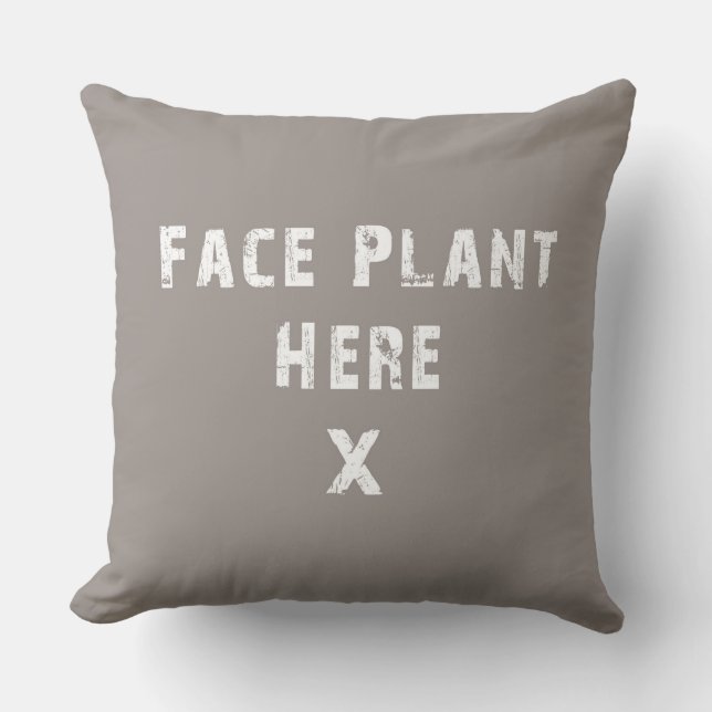 Almofada A planta da cara aqui descansa (Frente)