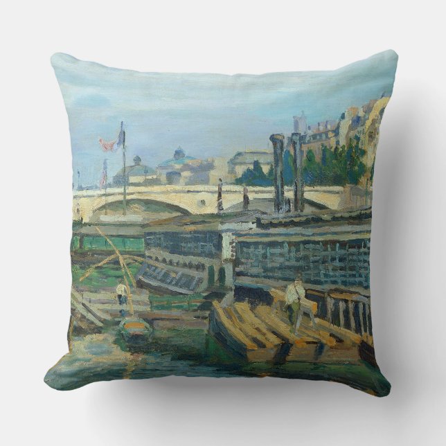 Almofada A ponte de Louis Philippe, 1875 (óleo em canvas) (Frente)