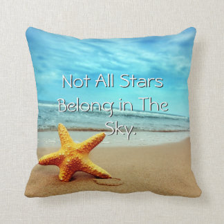 Almofada A praia é meu travesseiro feliz da estrela do mar