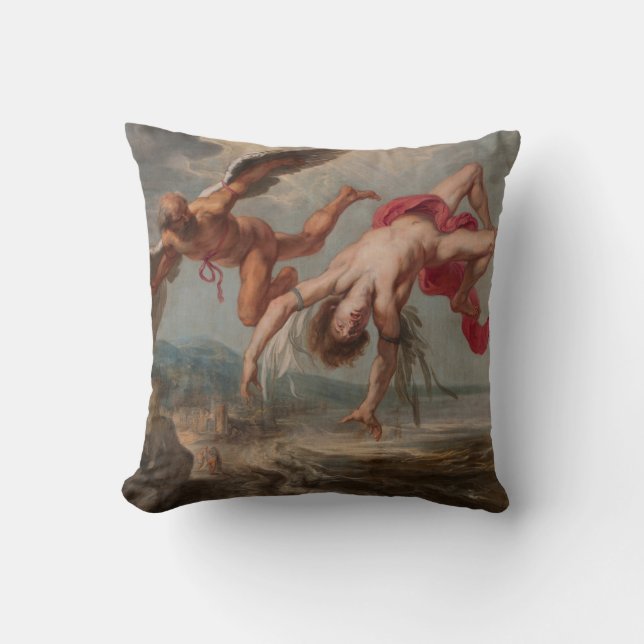 Almofada A queda de Ícaro (por Jacob Peter Gowy) (Frente)