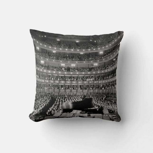 Almofada A rua metropolitana anterior 1937 do teatro da (Frente)