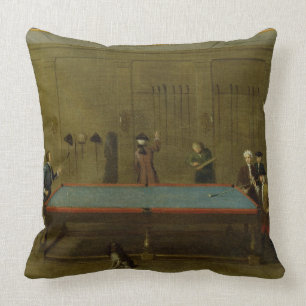 Almofada A sala de bilhar (óleo em canvas)