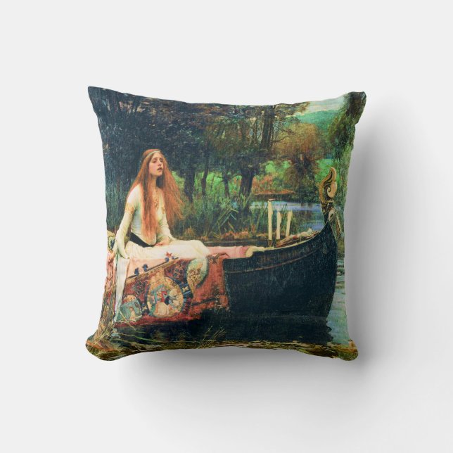 Almofada A Senhora de Shalott por John William Waterhouse (Frente)