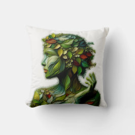 Almofada A Senhora Verde - Fundo Branco