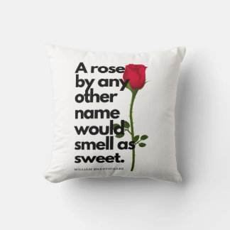 Almofada A SHAKESPEARE POEM AND A ROSE  Throw Pillow