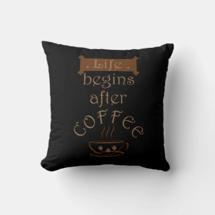 Almofada a vida começa depois do café