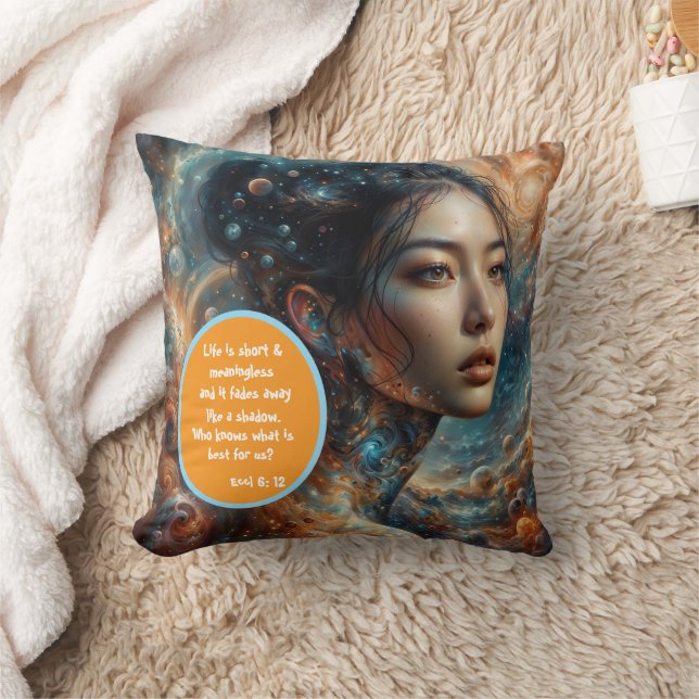 Almofada A vida é curta e a arte universal com a mulher (Cobertor)