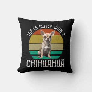 Almofada A Vida É Melhor Com Um Chihuahua