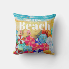 Almofada A vida é melhor na praia