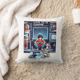 Almofada A Vida É Um Jogo. #Part2 (8 bits) (oferta de jogad