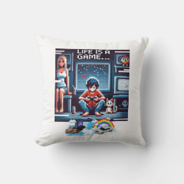 Almofada A Vida É Um Jogo. #Part2 (8 bits) (oferta de jogad