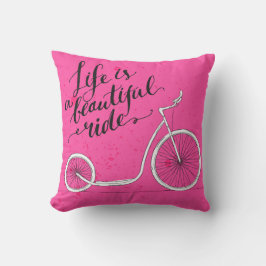 Almofada A vida é um rosa bonito do passeio