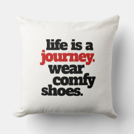 Almofada A vida engraçada é uma jornada...
