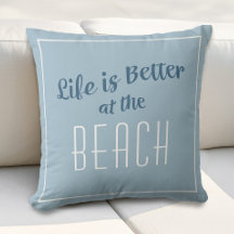 A vida na praia é melhor Cute Costeiro Náutico Azu