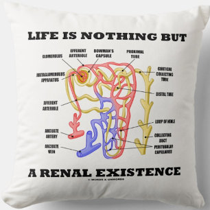 Almofada A vida não é nada mas uma existência renal