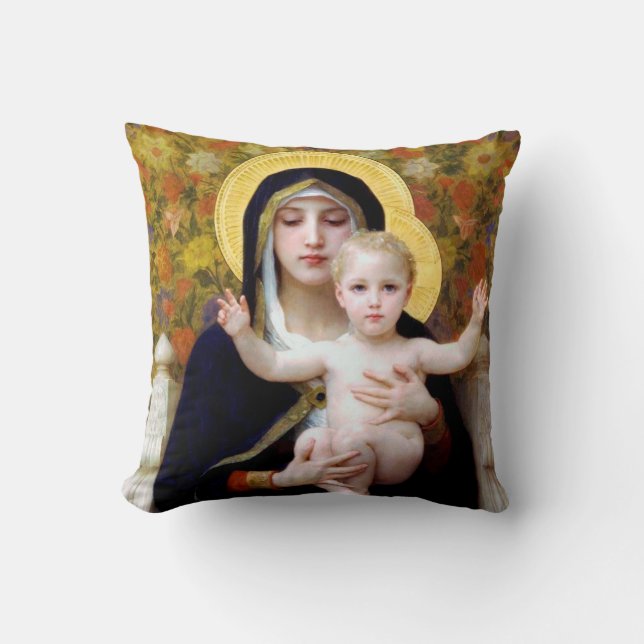 Almofada A Virgem do Lírio, Bouguereau (Frente)