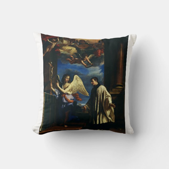 Almofada A vocação do Santo Aloysius Luigi Gonzaga (Frente)