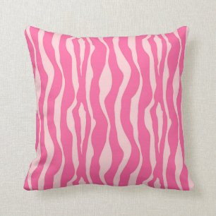 Almofada A zebra listra - fúcsia e luz - o rosa
