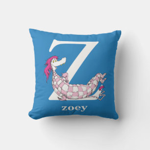 Almofada ABC do Dr. Seuss: Letra Z - Branco Adicione seu