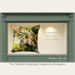 Almofada Abeja na Flor Silvestre