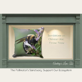 Almofada Abeja no Lilás Chinês