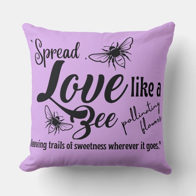 Almofada abelha amorosa (Frente)