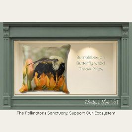 Almofada Abelha em Asclepias tuberosa