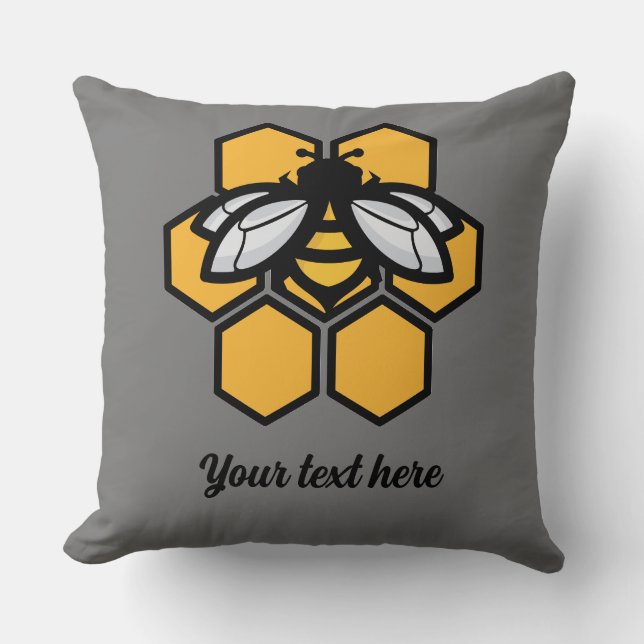 Almofada abelha em colmeia (Frente)