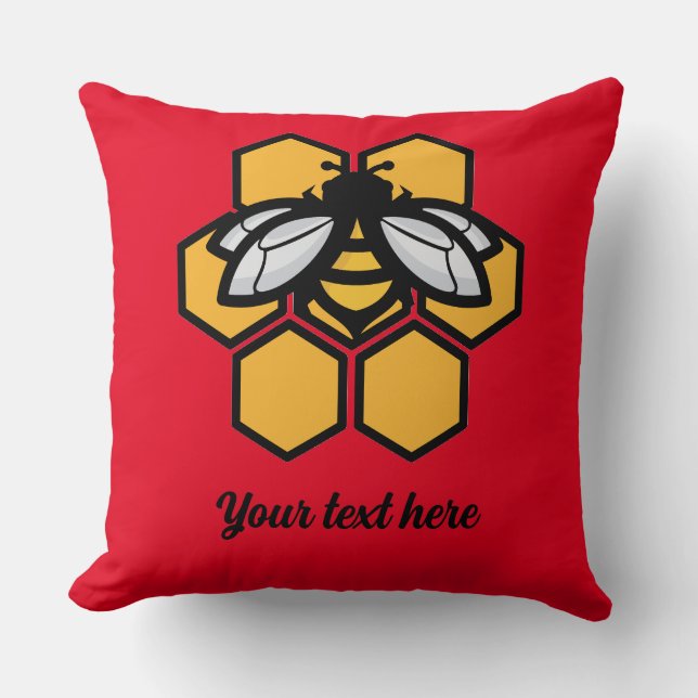 Almofada abelha em colmeia (Frente)