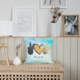 Almofada Abelhas de amor à paz, bonitas