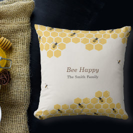 Almofada Abelhas e Padrões de Honeycomb