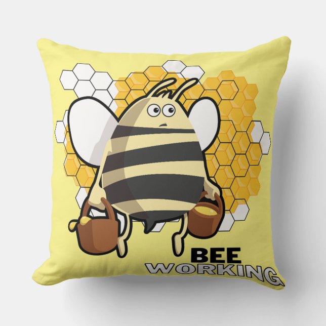 Almofada abelhas trabalhando (Frente)