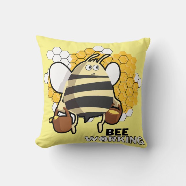 Almofada abelhas trabalhando (Frente)