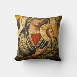 Almofada Abençoada Mary e Jesus Criança