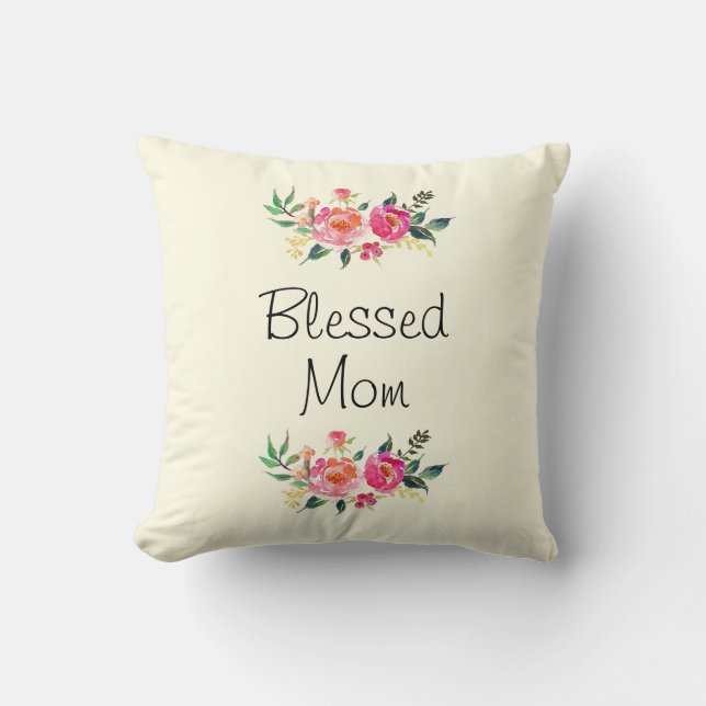 Almofada Abençoada travesseiro decorativo da mãe (Frente)