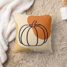 Abóbora de outono com Blob Laranja e Forma de Abst