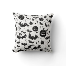 Abóbora Preta e Branca do Jack O'Lantern Morcego D