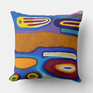 Almofada Aboriginal Abstrato Art Vol 04