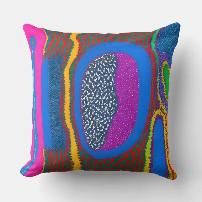 Almofada Aboriginal Abstrato Art Vol 07 (Frente)