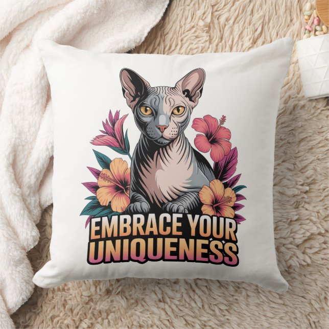 Almofada Abrace a Sua Singularidade Sphynx (Cobertor)