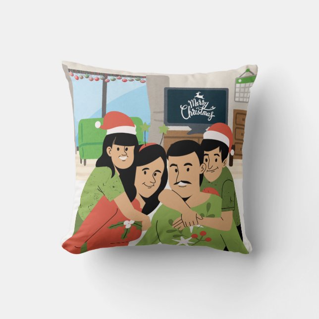Almofada Abraço de Natal em Família (Frente)