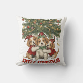 Almofada Abraço Doce de Natal – Cães Alegres e Alegria de F